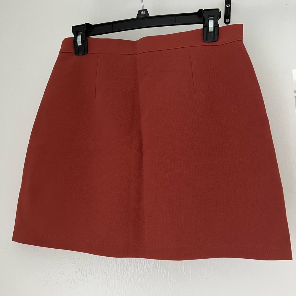 NWT- Boutique Elegant Rust Skort- shorts under